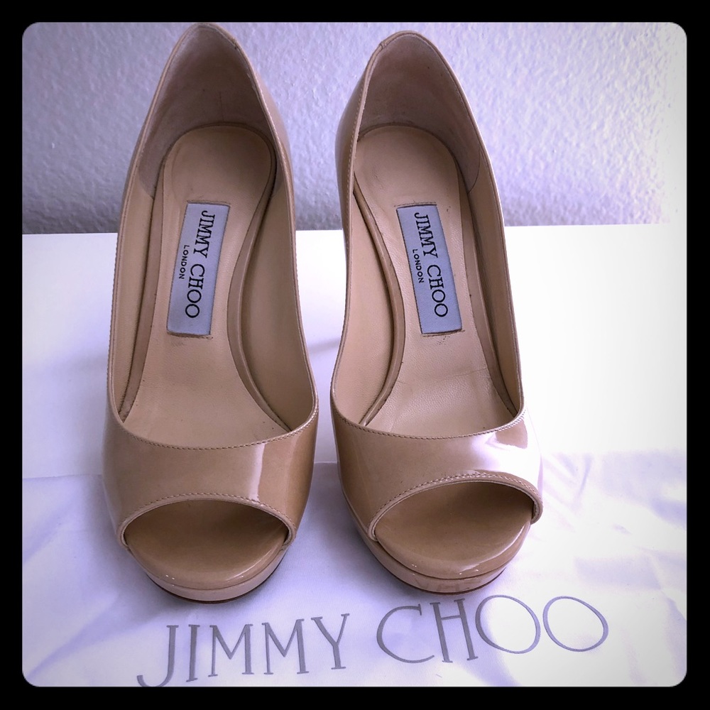 Jimmy Choo Luna Peep Toe Pumps